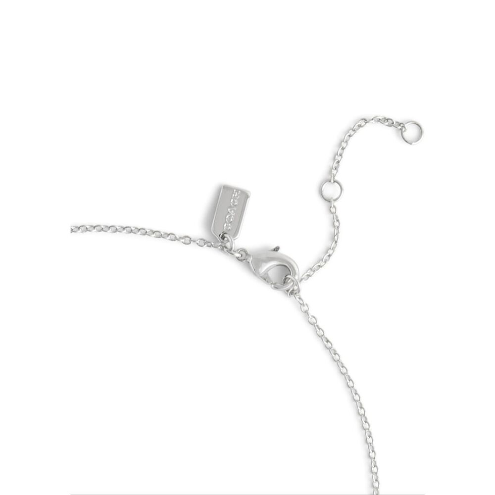 New! Coach Signature C Heart Pendant Necklace With Jewelry Pouch - Picture 8 of 9